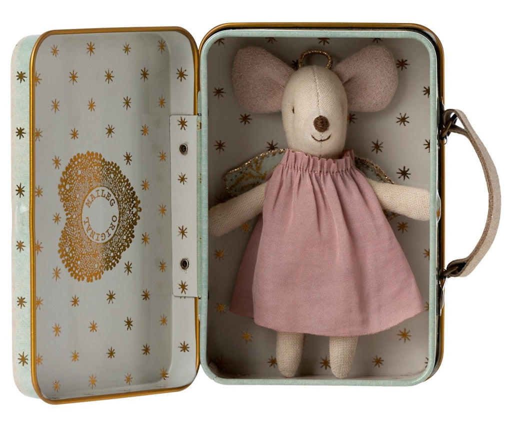 Maileg Angel Mouse in Suitcase - vendor-unknown - Honeybee Toys
