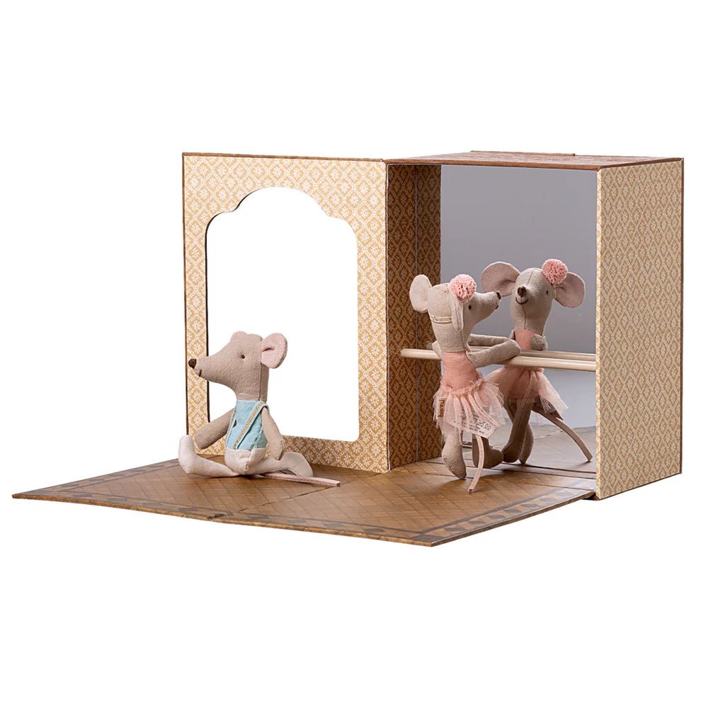 Maileg Ballet Dance Mouse Studio Little Sister and Brother - vendor-unknown - Honeybee Toys