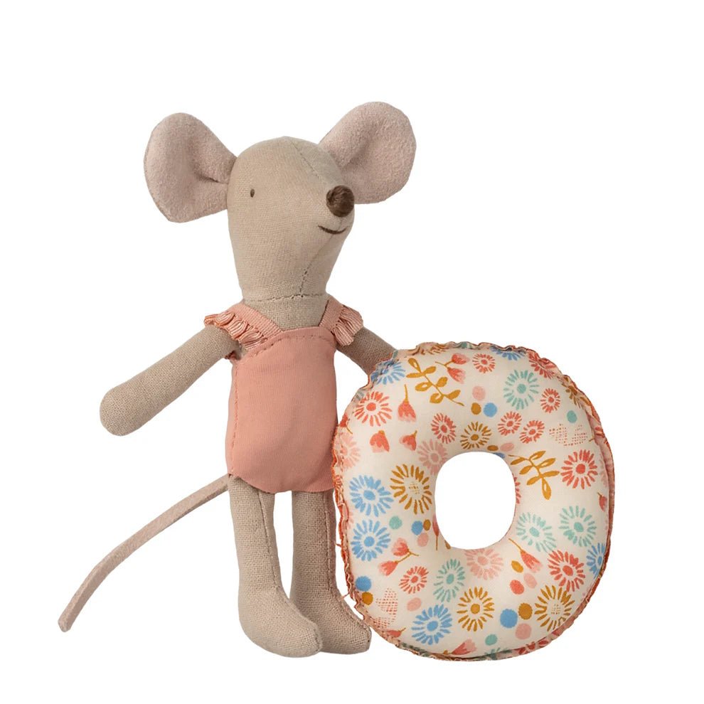Maileg Beach Mouse Little Sister with Float Flower - vendor-unknown - Honeybee Toys