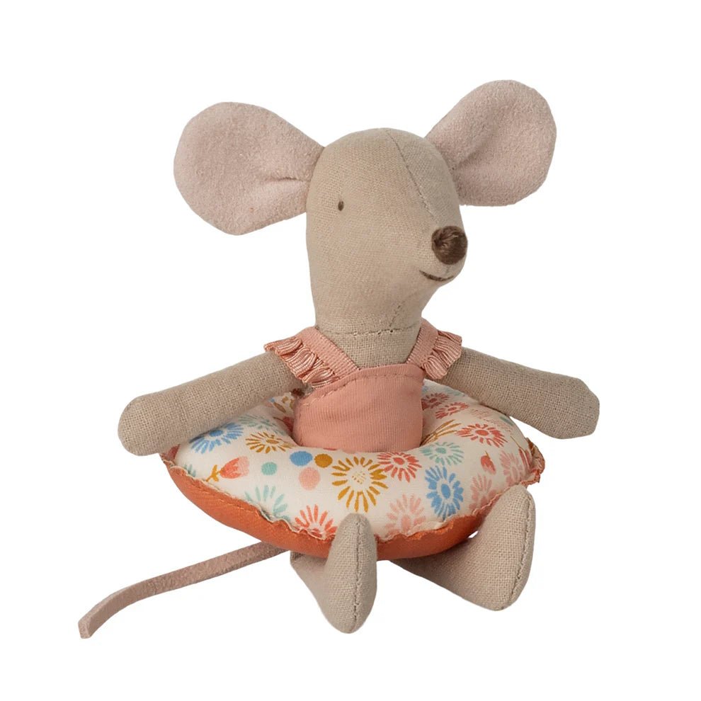 Maileg Beach Mouse Little Sister with Float Flower - vendor-unknown - Honeybee Toys