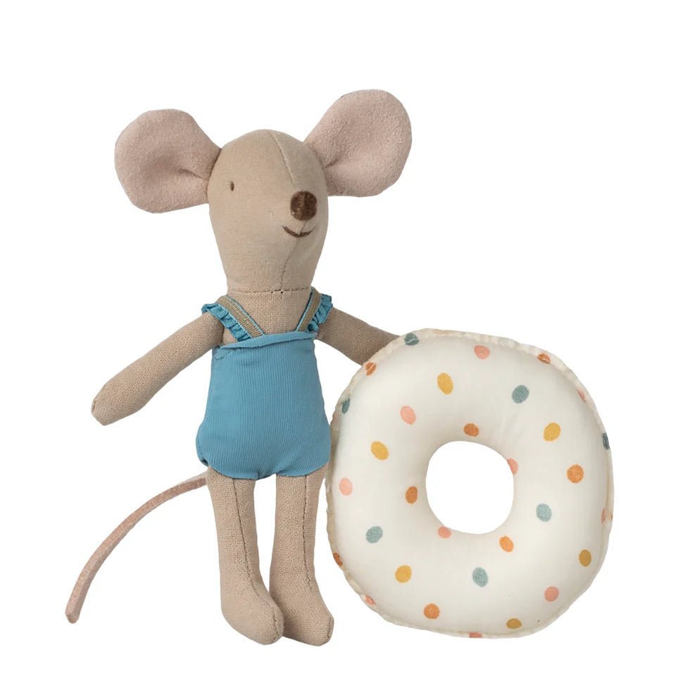 Maileg Beach Mouse Little Sister with Float Multi Dot - vendor-unknown - Honeybee Toys