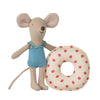Maileg Beach Mouse Little Sister with Float Red Dot - vendor-unknown - Honeybee Toys