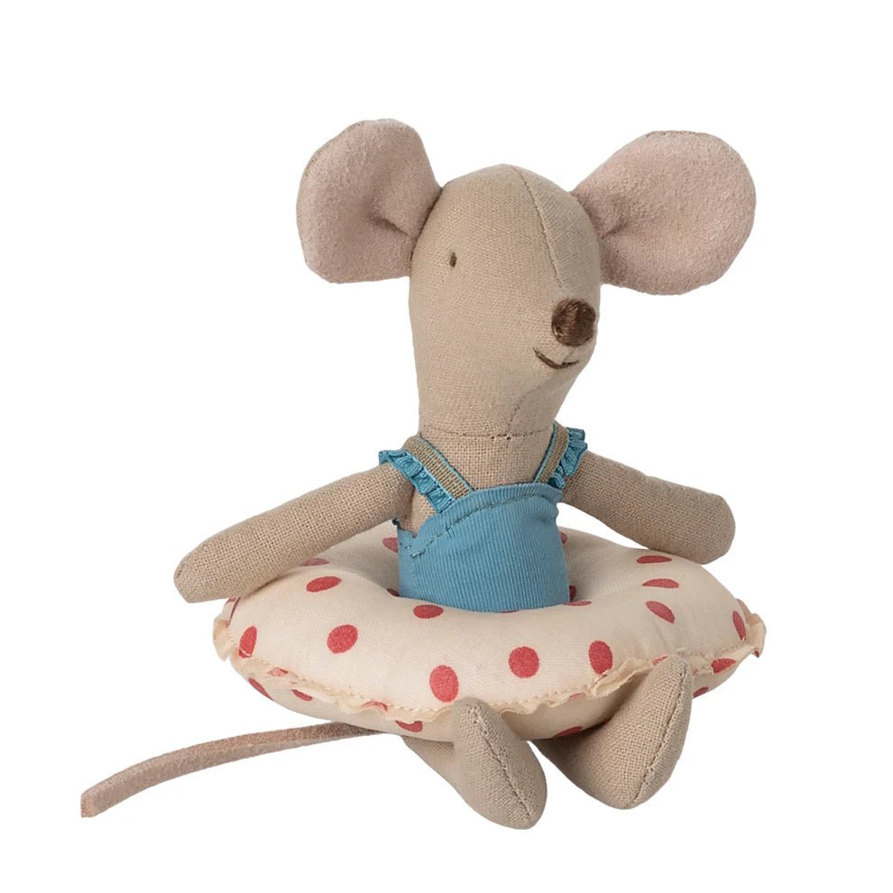 Maileg Beach Mouse Little Sister with Float Red Dot - vendor-unknown - Honeybee Toys
