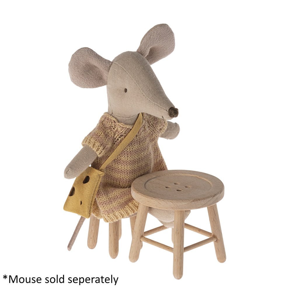 Maileg Button Table & Stool Set '24 - vendor-unknown - Honeybee Toys
