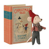 Maileg Christmas Mouse Baby in Book - vendor-unknown - Honeybee Toys