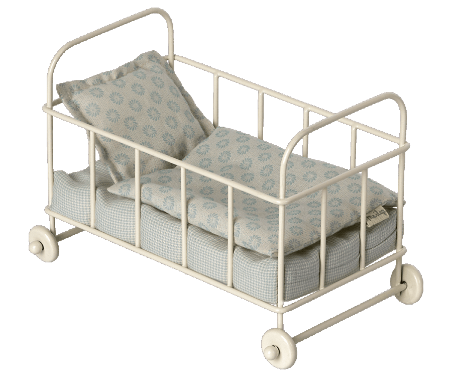 Maileg Cot Bed Micro Blue - vendor-unknown - Honeybee Toys