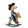 Maileg Cowboy Mouse with Rocking Horse - vendor-unknown - Honeybee Toys