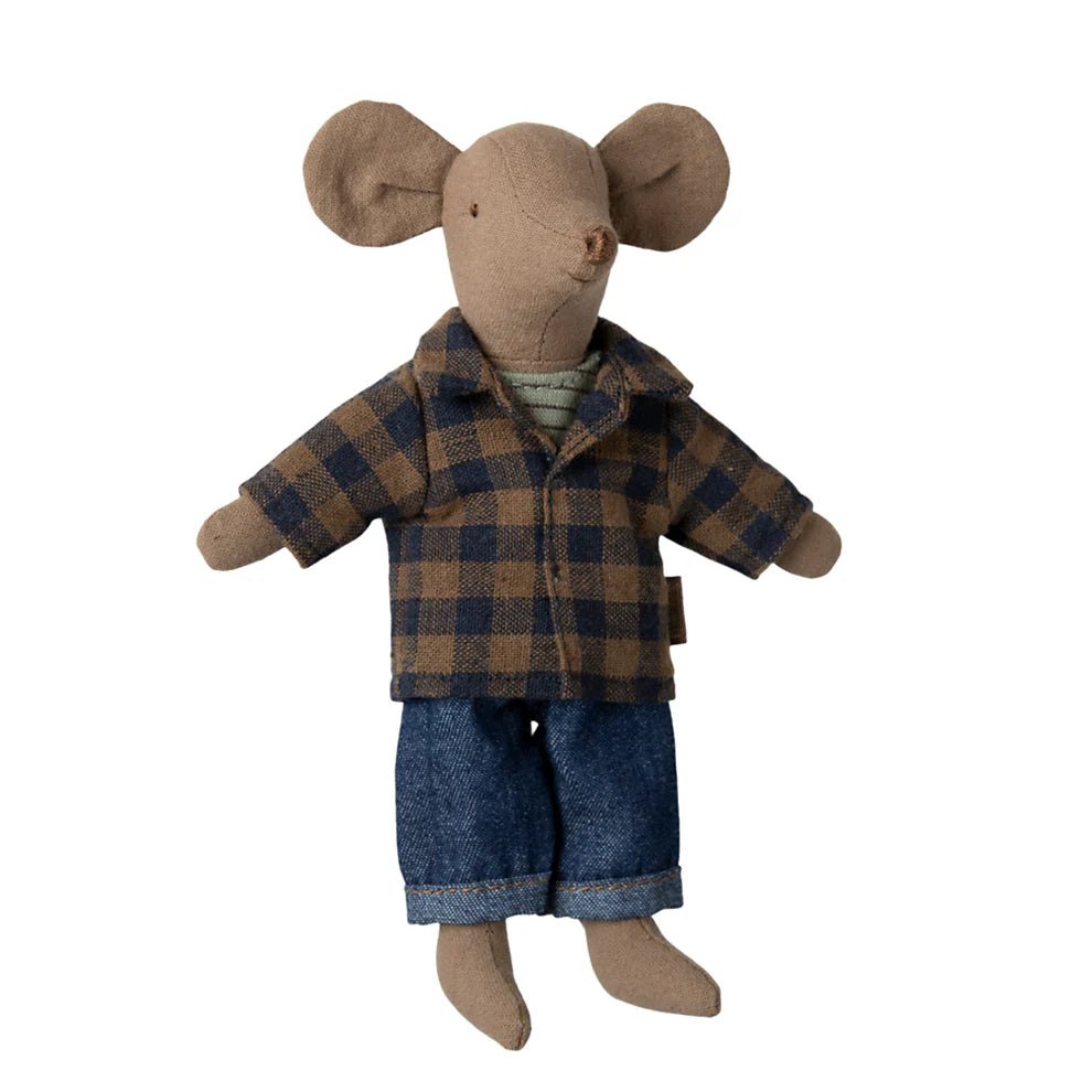 Maileg Dad Mouse Light Brown - vendor-unknown - Honeybee Toys
