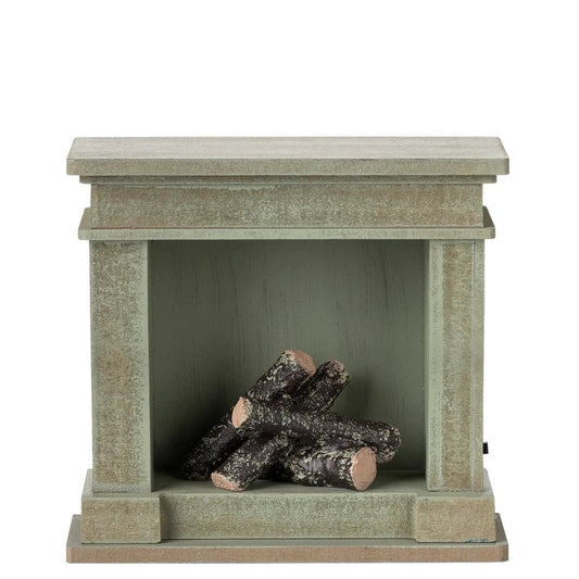 Maileg Fireplace Dusty Green - vendor-unknown - Honeybee Toys