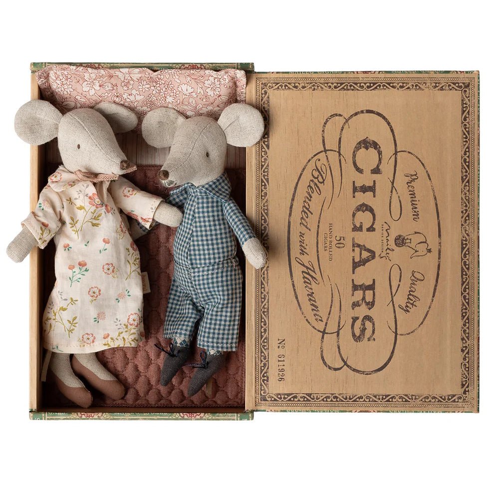 Maileg Grandma & Grandpa Mouse in Box 2025 - vendor-unknown - Honeybee Toys