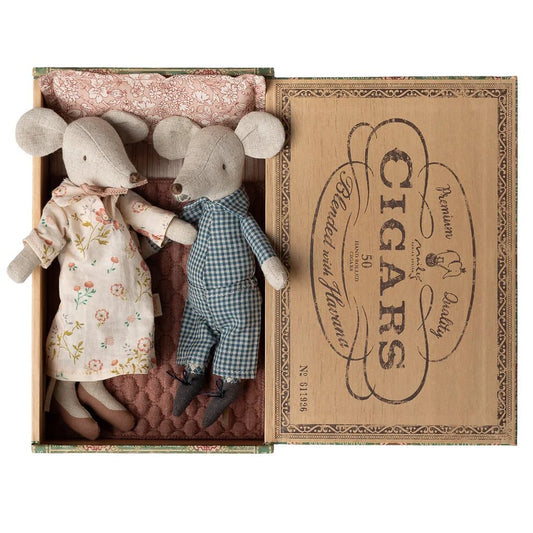 Maileg Grandma & Grandpa Mouse in Box 2025 - vendor-unknown - Honeybee Toys