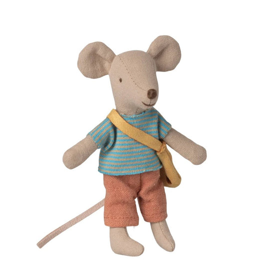 Maileg Little Brother Mouse with Bag - vendor-unknown - Honeybee Toys