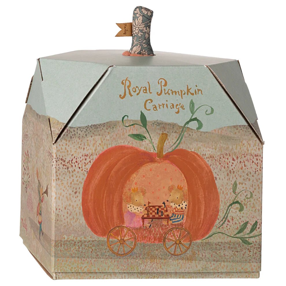 Maileg Pumpkin Carriage Mouse - vendor-unknown - Honeybee Toys
