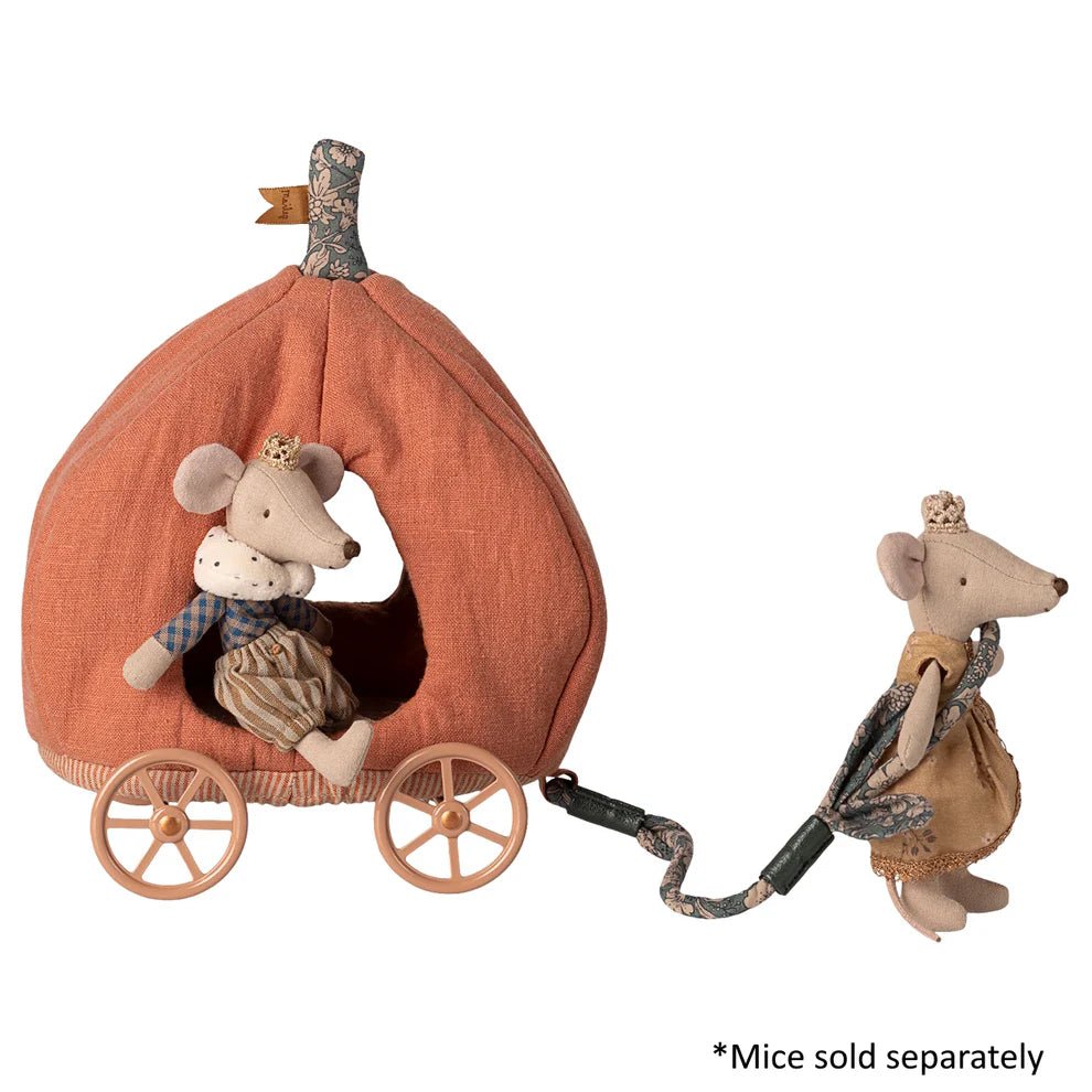 Maileg Pumpkin Carriage Mouse - vendor-unknown - Honeybee Toys