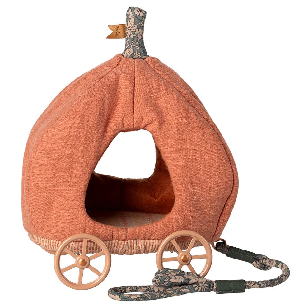 Maileg Pumpkin Carriage Mouse - vendor-unknown - Honeybee Toys