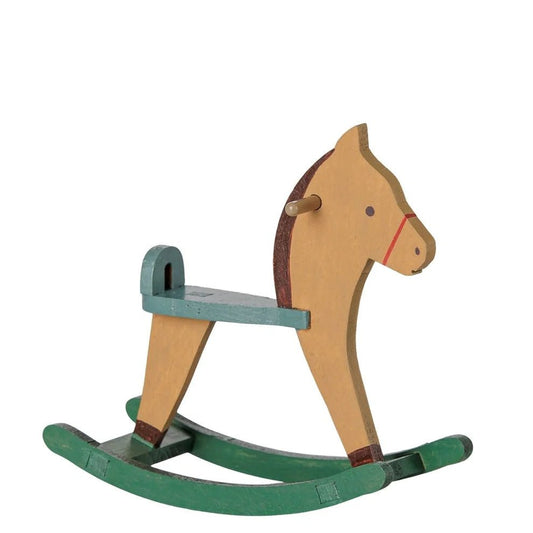 Maileg Rocking Horse Mouse Light Brown - vendor-unknown - Honeybee Toys