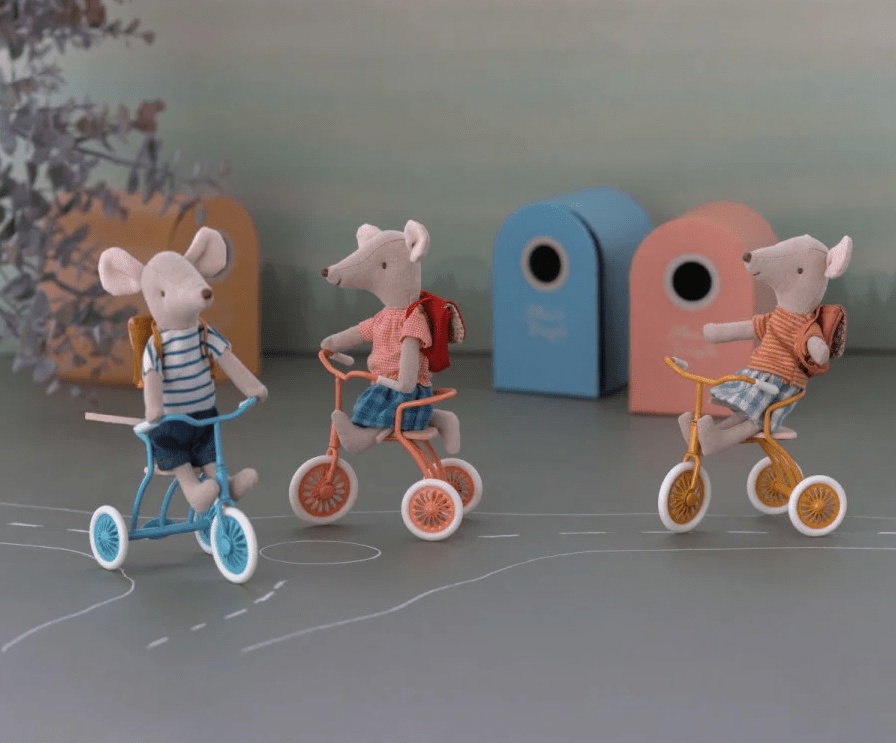 Maileg Tricycle Big Sister with Bag - vendor-unknown - Honeybee Toys