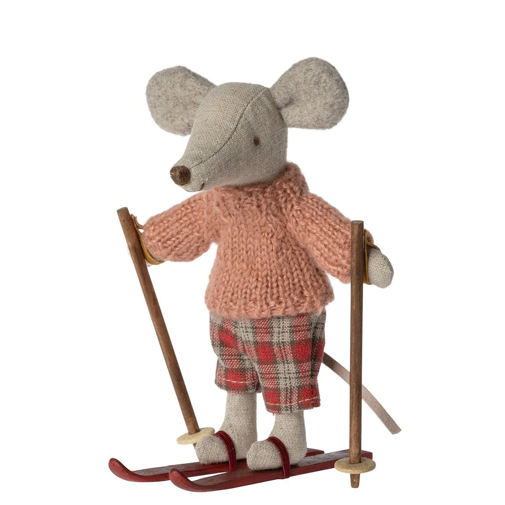 Maileg Winter Big Sister with Skis - vendor-unknown - Honeybee Toys