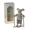 Maileg Winter Dad with Skis - vendor-unknown - Honeybee Toys