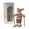 Maileg Winter Mum With Skis - vendor-unknown - Honeybee Toys