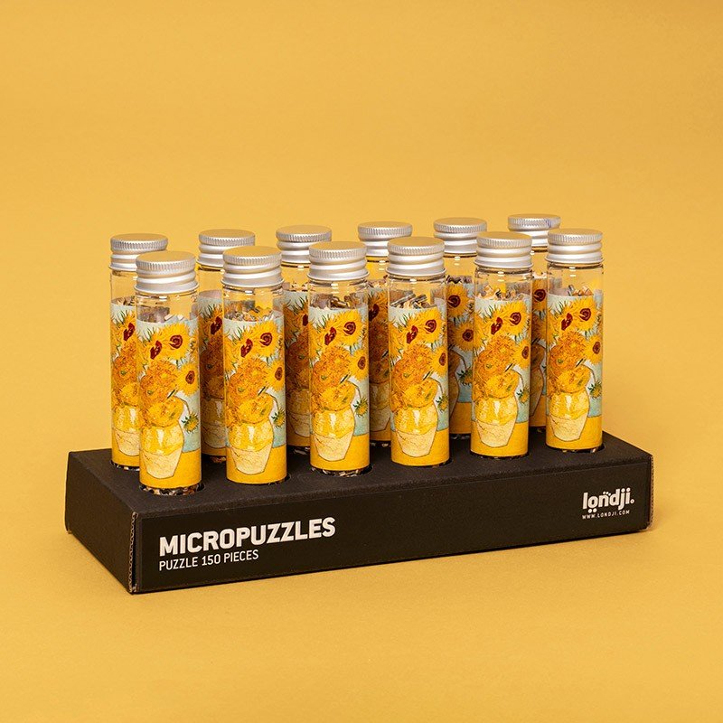 Micro Puzzle Van Gogh Sunflowers - Honeybee Toys - Honeybee Toys