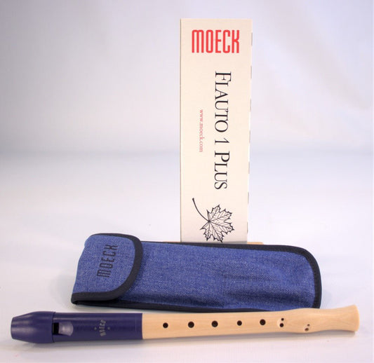 Moeck Recorder Diatonic Flauto 1 Plus Baroque Fingering Double Holes - vendor-unknown - Honeybee Toys
