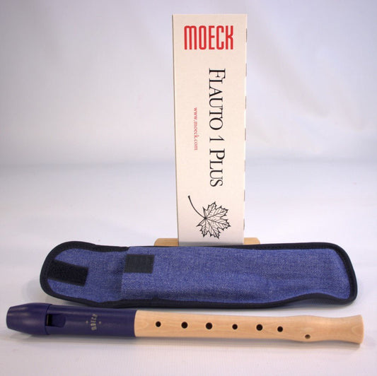 Moeck Recorder Diatonic Flauto 1 Plus Baroque Fingering Single Holes - vendor-unknown - Honeybee Toys