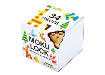 Mokulock Blocks Kodomo, 34 pieces - vendor-unknown - Honeybee Toys