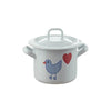 Muender Small Pot, High with Decoration Heart Bird - vendor-unknown - Honeybee Toys