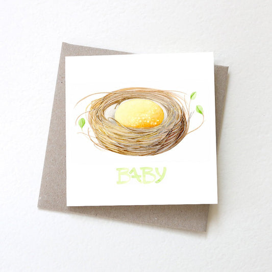 New Baby Card Baby Nest - vendor-unknown - Honeybee Toys