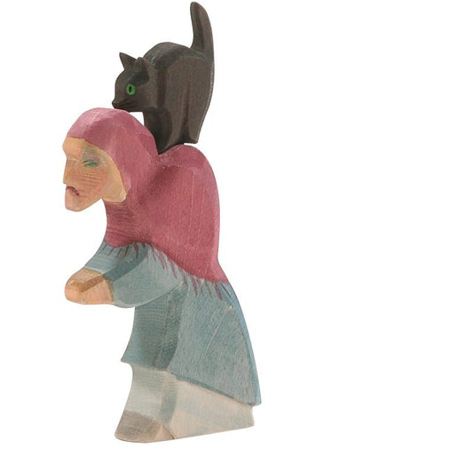 Ostheimer Witch with Cat, 2 pieces - vendor-unknown - Honeybee Toys