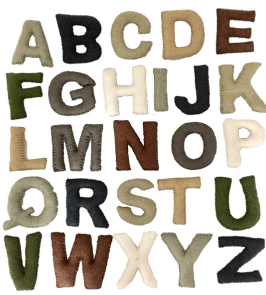 Papoose Felt ABC CAPS Natural (40% off Was $84.85 now $50.95) whilst stock lasts - vendor-unknown - Honeybee Toys