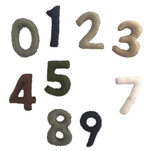 Papoose felt numbers, natural (40% off Was $32.00 now $19.20) whilst stock lasts