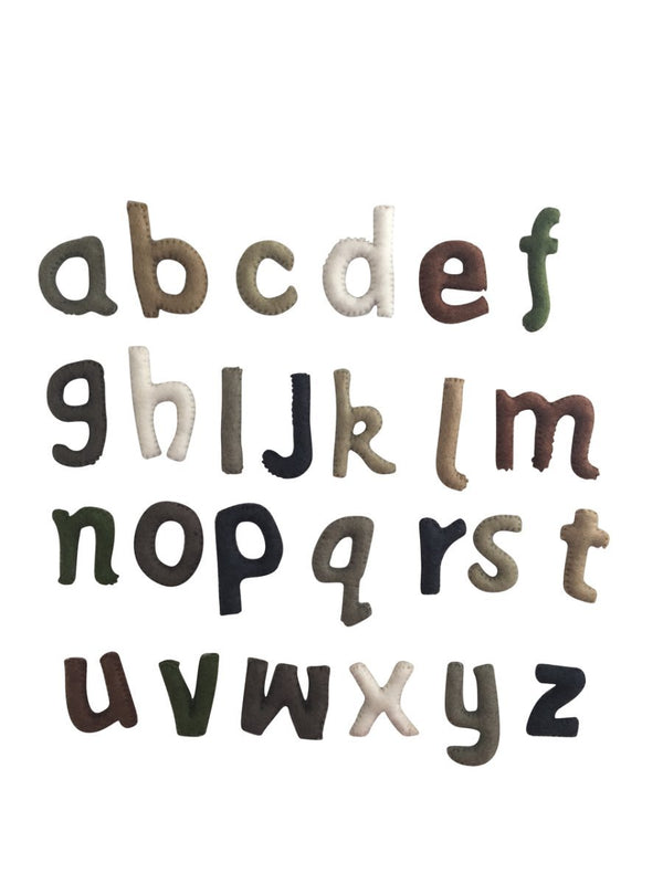 Papoose Felt Alphabet Natural Lowercase