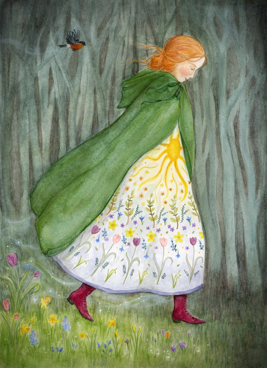 Postcard Arrival of Spring - vendor-unknown - Honeybee Toys