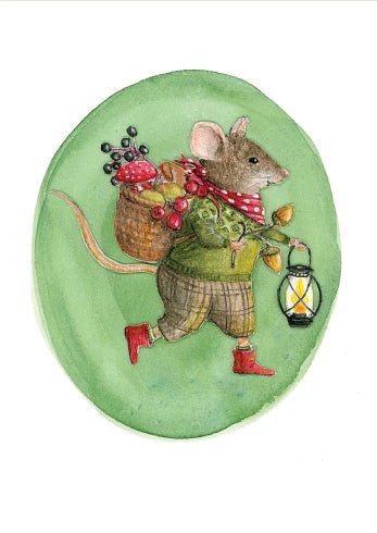 Postcard Foraging Mouse - vendor-unknown - Honeybee Toys