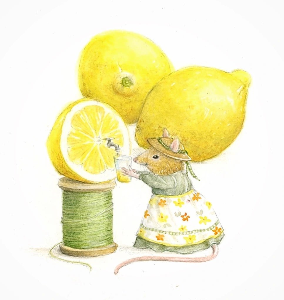 Postcard Lemon Mouse - vendor-unknown - Honeybee Toys
