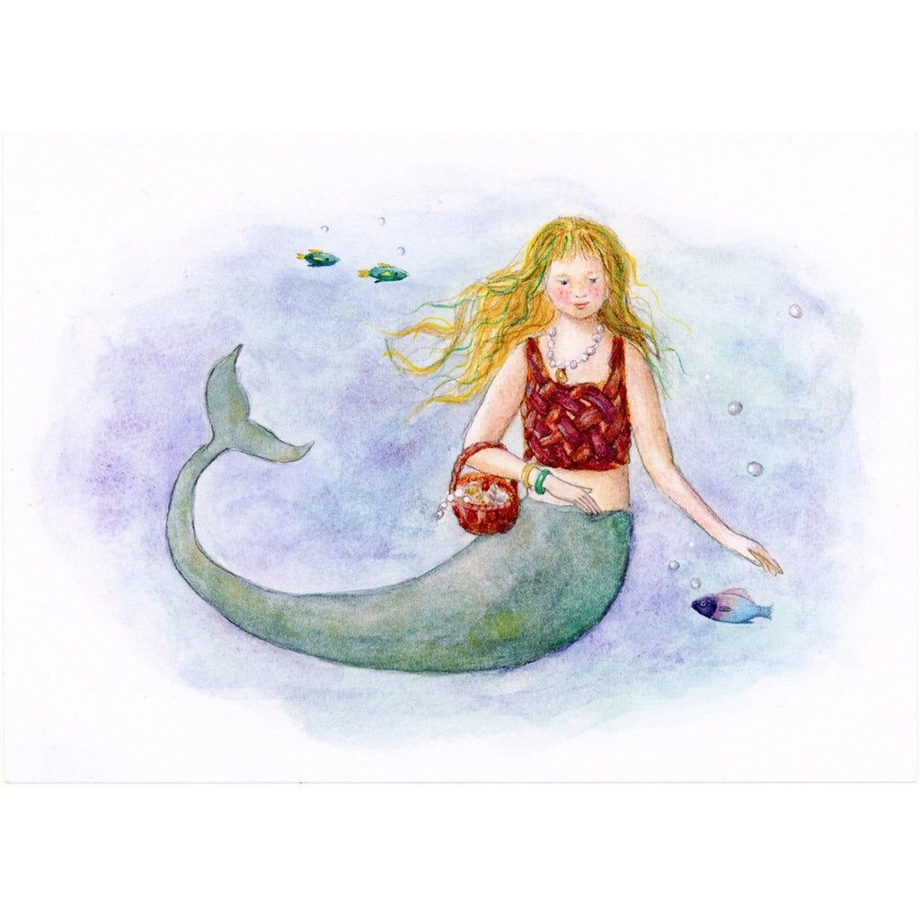 Postcard Mermaid Blue - vendor-unknown - Honeybee Toys
