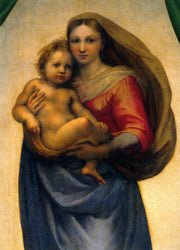 Postcard Raphael's Sistine Madonna - vendor-unknown - Honeybee Toys