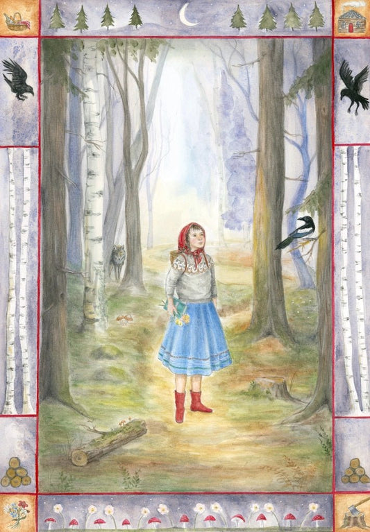 Postcard Red Riding Hood - vendor-unknown - Honeybee Toys