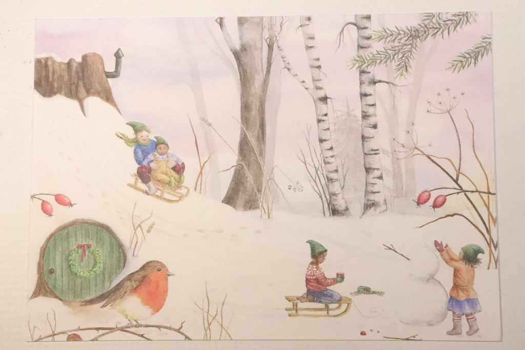 Postcard Snow Day - vendor-unknown - Honeybee Toys