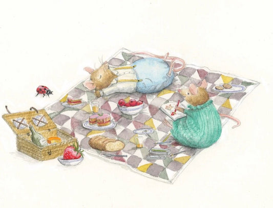 Postcard Spring Picnic - vendor-unknown - Honeybee Toys