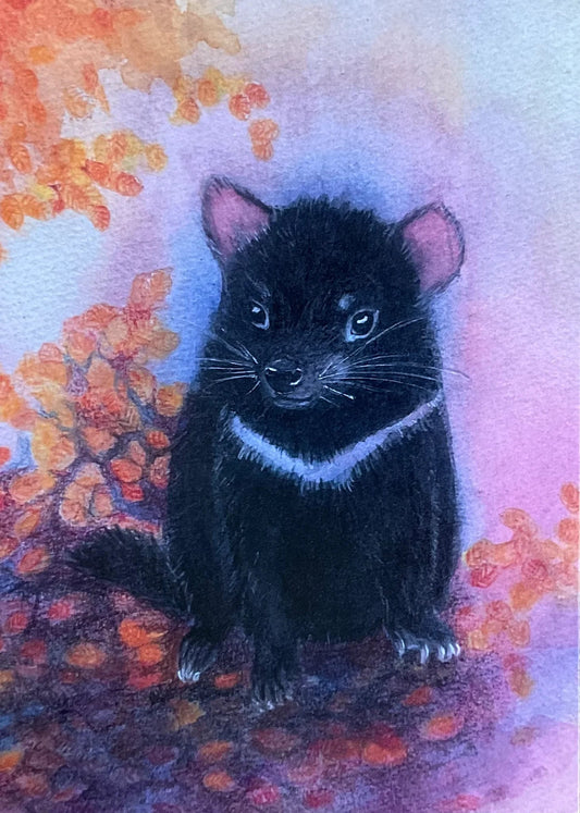 Postcard Tasmanian Devil - vendor-unknown - Honeybee Toys