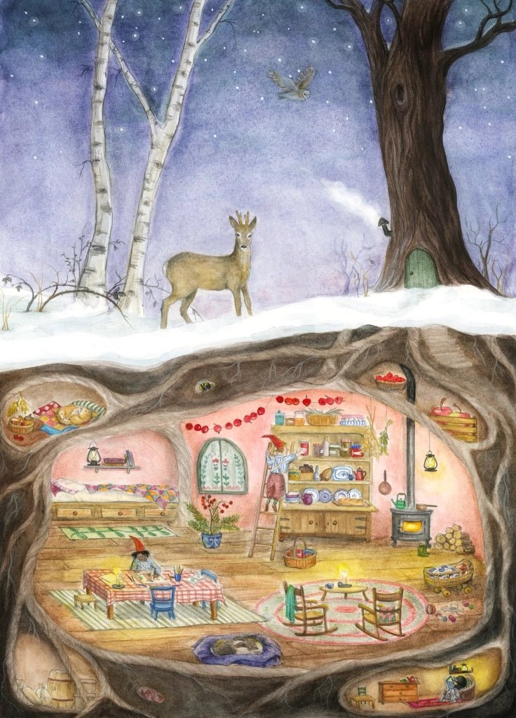 Postcard Winter Underground - vendor-unknown - Honeybee Toys