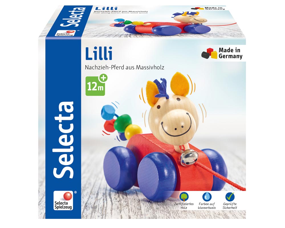 Selecta Pullalong Lilli Horse 40% off (Was $37.80 now $22.68)