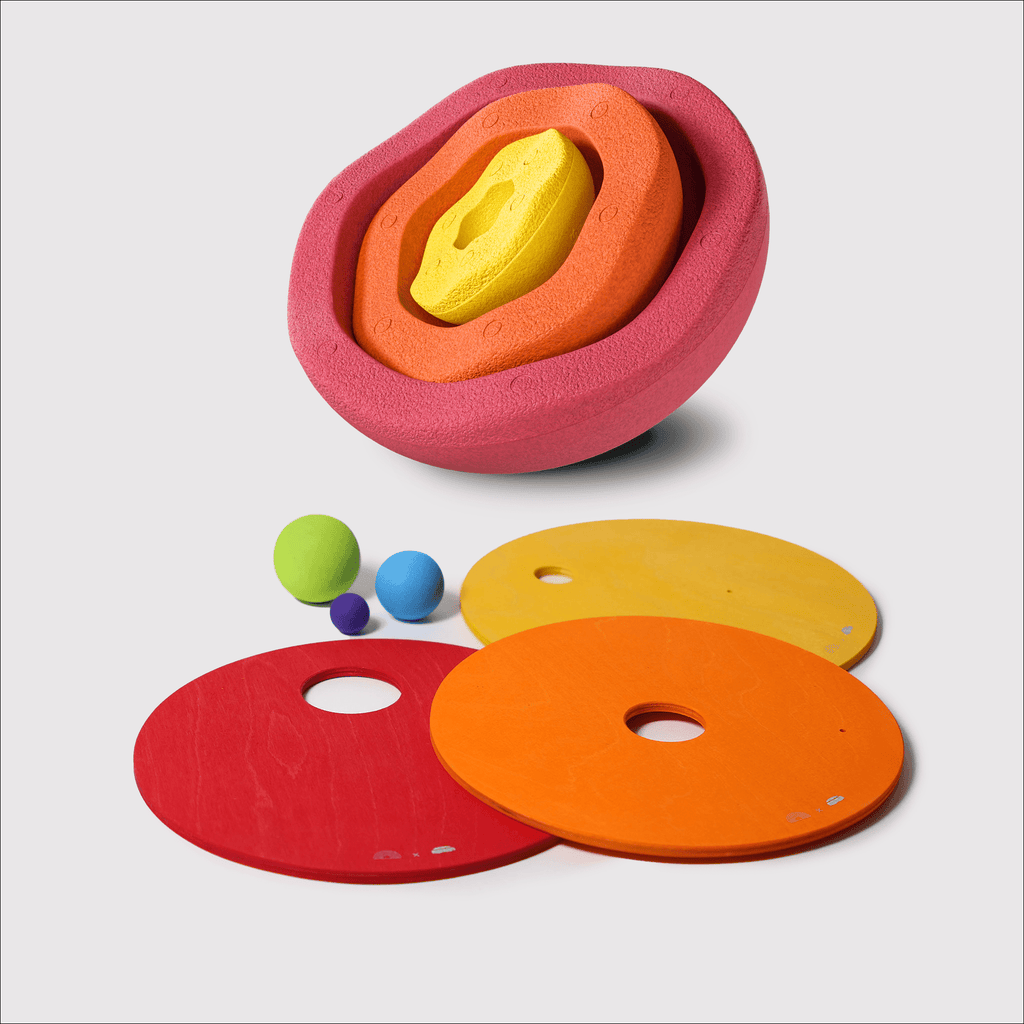 SALE Grimm's Rolling Disc Combo with 38% off Stapelstein Inside Rainbow Warm - vendor-unknown - Honeybee Toys