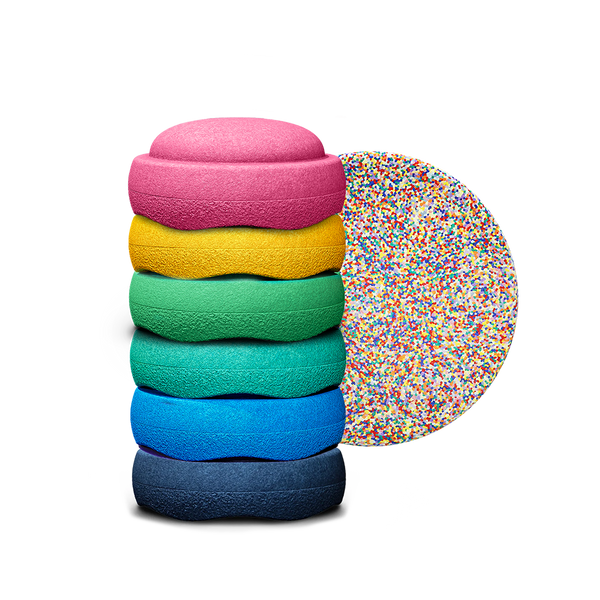 SALE Stapelstein "Multicoloured Set of 6" + SuperConfetti Board over 25% off $325