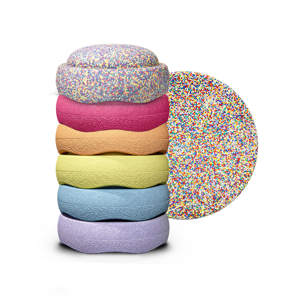 SALE Stapelstein "Pastel Confetti Gelato 6" plus Super Confetti Board - 20% off - vendor-unknown - Honeybee Toys