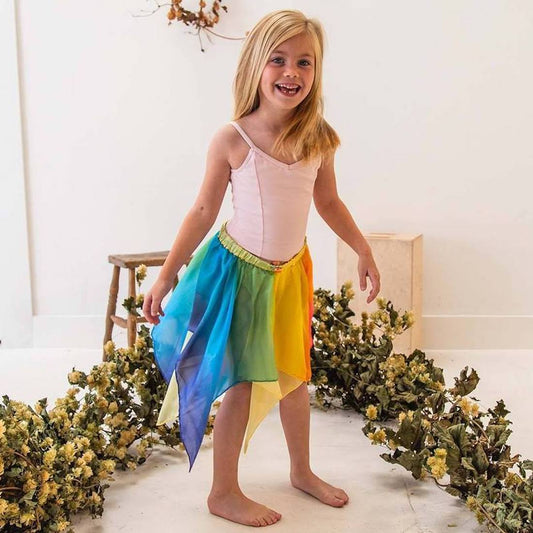 Sarah's Silks Fairy Skirt Rainbow Yellow, Large