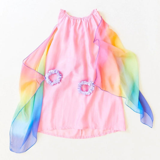Sarah's Silks Rainbow Fairy Dress Pink Rainbow - vendor-unknown - Honeybee Toys